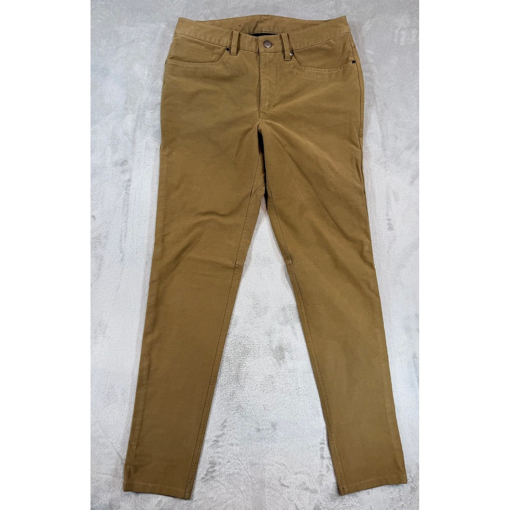 Lululemon Mens ABC Trouser Pant Slim Fit Utilitech Burnt Caramel Khaki 30x33